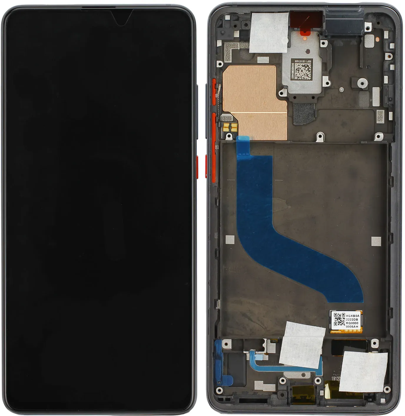 LCD-Kompletteinheit für Xiaomi Mi 9T, Mi 9T Pro, Carbon Black