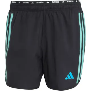 Adidas Own The Run 3-Streifen Laufshorts Herren JV5900 - black/acid mint/bright Blue S/5"