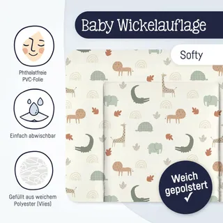 Julius Zöllner Wickelauflage Softy Folie Wild Friends Allover