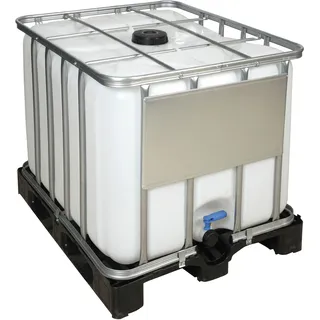 Floraworld Wassertank IBC Tank ECOLINE 800 l NON UN auf Kunststoff-Palette