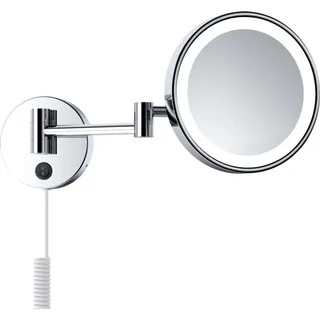 DEUSENFELD WLED700 - LED Kosmetikspiegel 7x Vergrößerung, Ø20cm, verchromt, Ø Silber