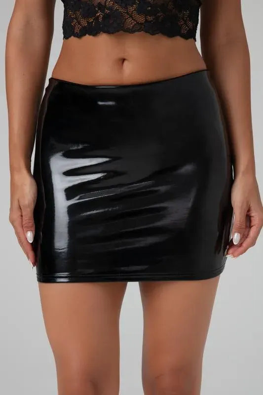 Christine - Minirock Black Love - Schwarz Schwarz XL