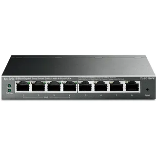 TP-Link TL-SG108PE 8-Port Gigabit Easy Smart Switch mit 4x PoE