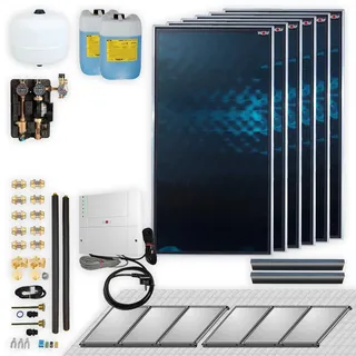 WOLF-Garten WOLF Solaranlage mit 6 Stk. CFK-1 SM1-2 Regelung und Zubehör zur solaren Nachrüstung - 2486524W13