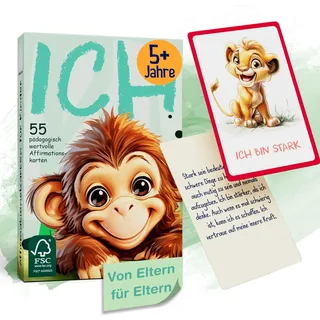 55 Affirmationskarten für Kinder - Selbstbewusstsein stärken - Achtsamkeit - Gefühlskarten