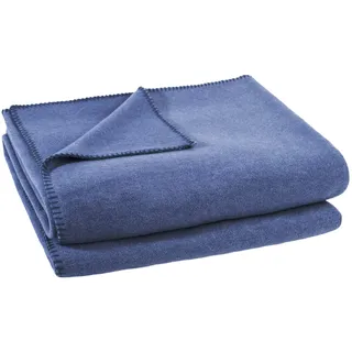 Soft-Fleece Decke 180 x 220 cm indigo