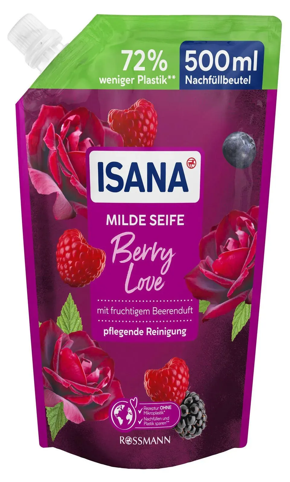 ISANA Flüssigseife Nachfüllpackung fruchtig 0,5 l