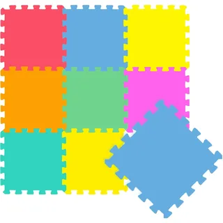 LittleTom 9 Teile Baby Kinder Puzzlematte ab Null - 30x30 Puzzle Spielmatte Krabbelmatte