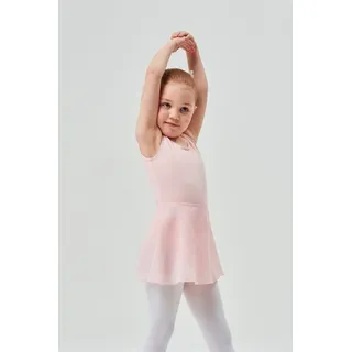 tanzmuster Wickelrock Ballettrock Emma zum Binden ärmelloser Ballettbody aus weichem Baumwollmischgewebe rosa 152/158