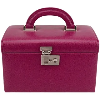 Windrose Schmuckkoffer Beluga/beere (Leder)