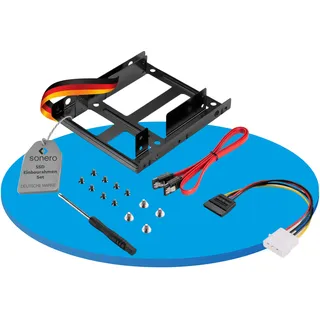 Sonero Sonero® SSD Einbaurahmen Set, 2x 2,5" SSD auf 3,5" inkl, Zubehör