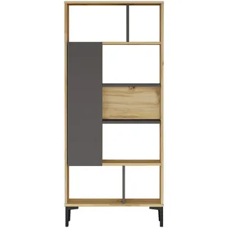 Mobili Rebecca Bücherregal Braun, Holzwerkstoff, 72x163.5x25 cm, Wohnzimmer, - 2 Jahre Gewährleistung - mind. 14 Tage Rückgaberecht - Braun