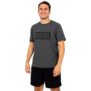 Marvel Pyjama Set Kurz - grau/schwarz - L