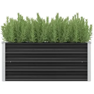 vidaXL Garten-Hochbeet verzinkter Stahl rechteckig 100 x 40 x 45 cm Anthrazit 