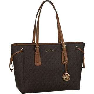 Michael Kors Handtasche Voyager Medium MF TZ Tote MK Signature Umhängetaschen Braun Damen