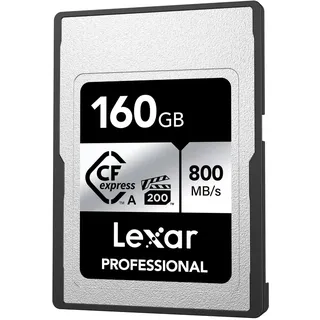 Lexar Professional SILVER Series CFexpress Typ A Karte 160GB, CFe Karte bis zu 800 MB/s Lesen, VPG200, 8K Video CF Speicherkarte Kompatibel mit Sony Alpha/Sony FX Kameras (LCAEXSL160G-RNENG)