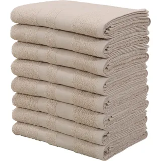 MY HOME Vanessa Handtuchset 50 x 100 cm beige 8 St.