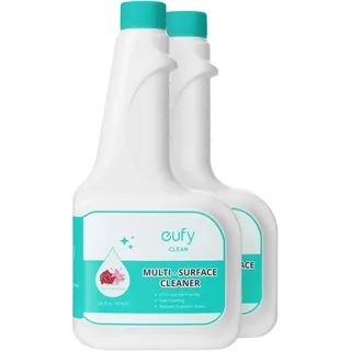 eufy RoboVac Hard Floor Cleaning Solution (2 Bottles), Compatible with all 2-in-1 RoboVacs, 16 fl oz / 473 ml, Floor Cleaner