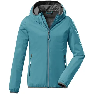 killtec Mädchen Kos 164 Grls Sftshll Jckt Lightweight Jacke mit Stehkragen packbar KOS 164 GRLS JCKT, dunkelaqua, 116, 38362-000