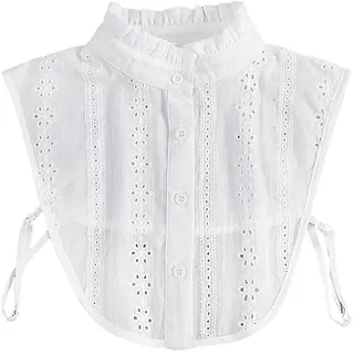 1 Stück Spitzenkragen, Gefälschter Spitzenkragen, Blusenkragen, Rüschenkragen, Weißer Krageneinsatz, Blusenkrageneinsatz, Viktorianische Bluse