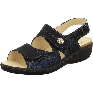 LONGO Damen, Sandale bequem in blau, 39