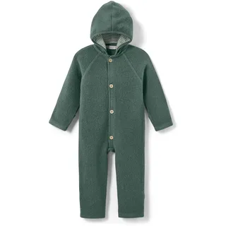 Tchibo - Baby-Walkoverall mit Merinowolle - Newborn - Gr. 50/56 - dunkelgrün