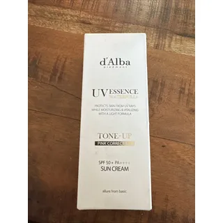 D'Alba Piedmont d'Alba | Italienischer weißer Trüffel Waterfull Tone-up Sunscreen 50ml, SPF/LSF 50+PA++++, Reiner und Veganer Hybrider Rosafarbener Feuchtigkeitscreme, Leuchtender und Aufhellender Sonnenschutz