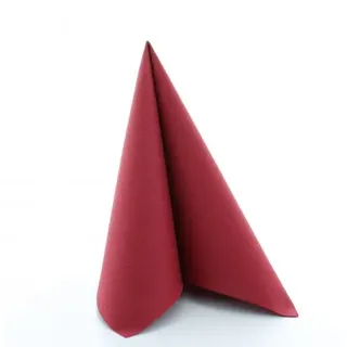 Mank Airlaid Servietten 40x40 cm, Dunkelrot, weinrot Premium Einweg Serviette, Papierservietten stoffähnlich Hochzeitsdeko Hochzeit 50 Stück