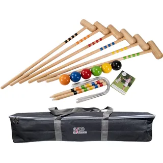 GICO Krocketspiel Crocket für 6 Spieler (80 cm) in Transporttasche 3226