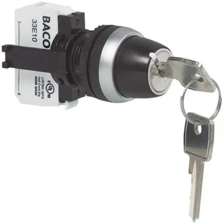 BACO L21LA00G Schlüsselschalter Kunststoff, verchromt 1 x 45°, 1 Stück