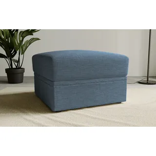 Home Affaire Polsterhocker »Lavars Schlafsofa«, mit Bonellfedern, mit Stauraum, in zwei Bezugsqualitäten blau