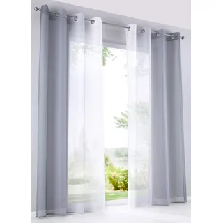 Gardinenbox 2er SET »Modena« HxB 225x140 cm Grau