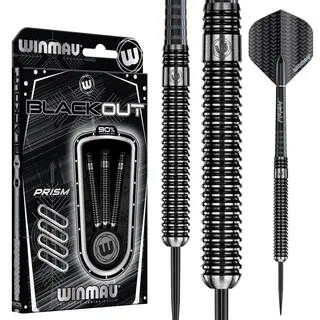 WINMAU Blackout 21 Gramm Profi Stahlspitze Wolfram Dartpfeile mit Flüge und Stiele (Wellen)