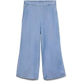 Vero Moda Bree Wide Tencel Culotte Hosen - Medium Blue Denim - S