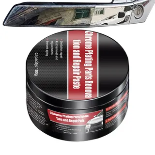 Chrome Restorer Paste - 100 g Chrom Scratch Entfernungscreme, Auto Chrome Repair Agent | Autofensterstreifenpolitur, Griffanschließungsentferner, Chrom -Glanzrestaurant, metallischer Oberflächenreinig