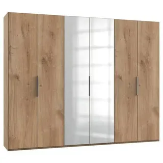Level 300 x 236 x 58 cm Plankeneiche Nachbildung mit Spiegeltüren