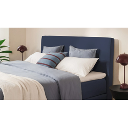 BRUNO Boxspringbett Premium 200x200cm in Blau | Matratzen-Härtegrad: Links H2 / Rechts H3 | mehrfach ausgezeichnet in Design & Qualität