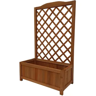 Hti-Living Heidi XL Pflanzkübel mit Rankgitter 1 x 1 x 1 cm Braun
