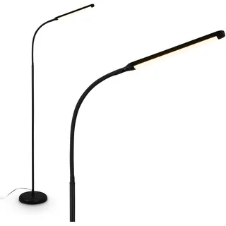 Briloner - LED Stehlampe Touch, dimmbar, Speicherfunktion, Leselampe, Wohnzimmerlampe, Schlafzimmer Deko, Deckenfluter, Standleuchte, Stehleuchte, 21 x 170 cm, Schwarz