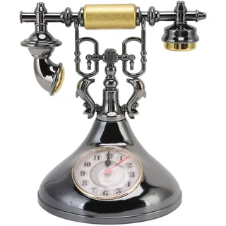 HERCHR Vintage-Telefonuhr, Einzigartiger, Eleganter Retro-Telefonwecker, Altmodisches Telefon-Tischuhr-Modell Für Zuhause, Café, Büro(YF020-1)