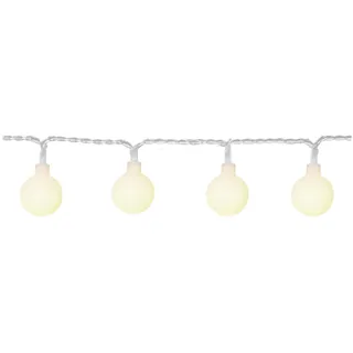 StarTrading STAR TRADING LED-Partykette Berry 50 warmweiße opale Kugeln L: 7,35m für Außen