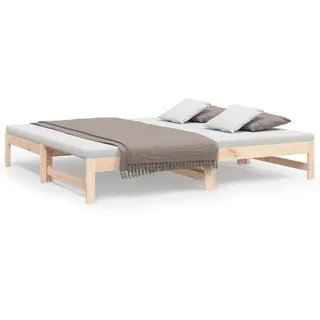 vidaXL Tagesbett Ausziehbar 2x(75x190) cm massivholz kiefer