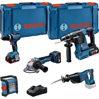 Bosch Professional 18V Profi-Set (GSB+BH+WS+SA+LI+3x5+GAL) (0615A5007S)