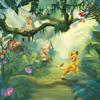 KOMAR Fototapete Lion King Jungle 368 x 254 cm