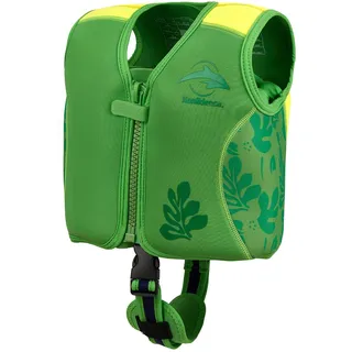 Konfidence Schwimmweste – Premium Schwimmjacke mit abnehmbarem Sicherheitsgurt für Kinder | Einstellbarer Auftrieb | CE-konform | Von Schwimmschulen empfohlen (Maui Green, S 15-19kg)