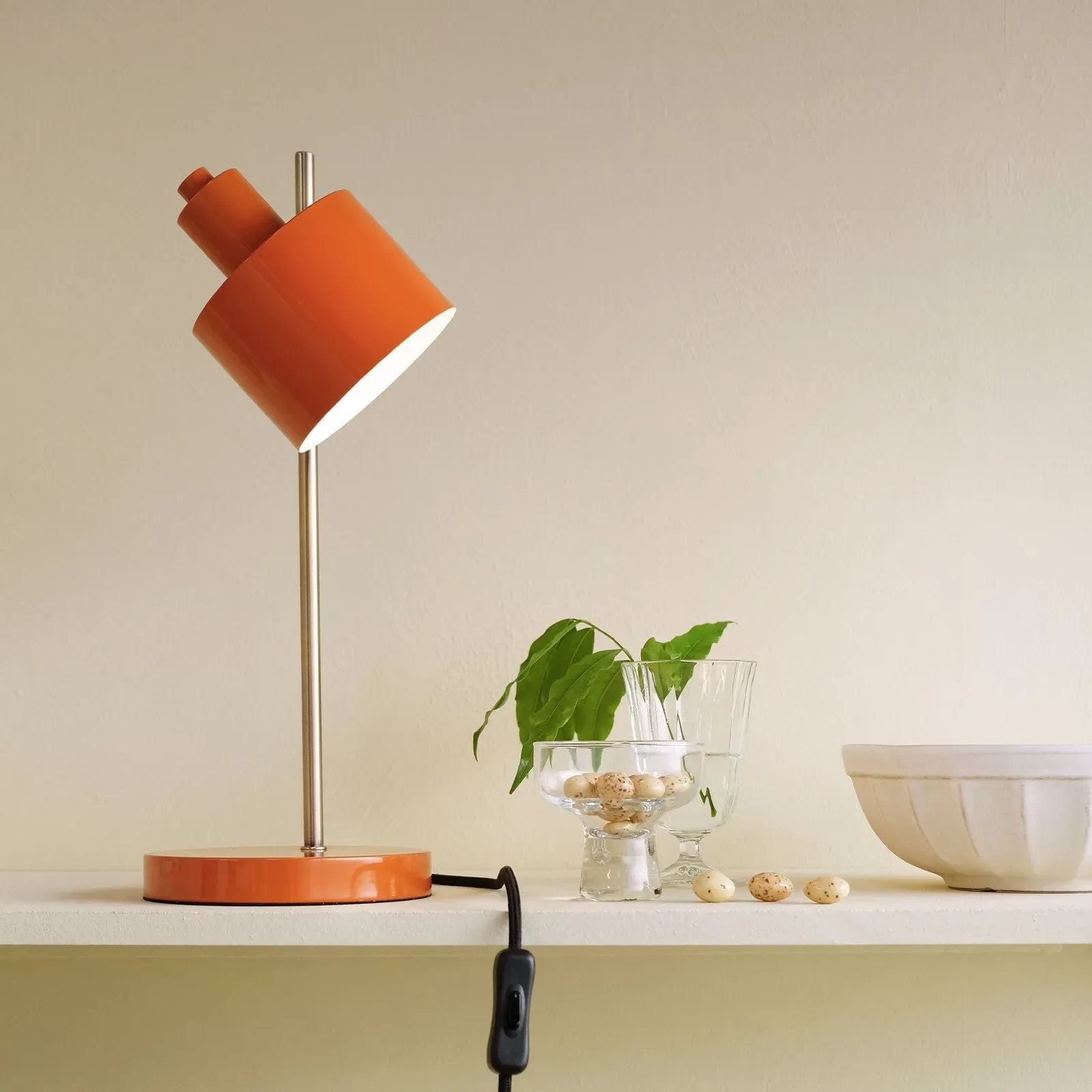 Tischleuchte Dyberg Larsen, Ocean, Orange, für Wohnzimmer, Metall, Design - 43