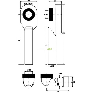 Primaster Urinal-Set Gaia weiß