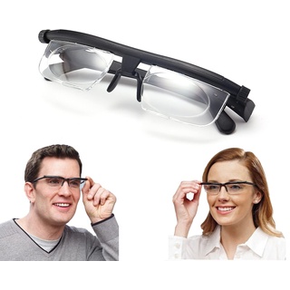 Einstellbarer Fokus Brille Dial Vision Nah- und Fernsicht, HD-Zoom Einstellbare Grad -6,00 bis +3,00 Lesebrille, Entfernung Lesebrille für Männer Damen Fahren Ältere (1PCS)