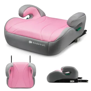 Kinderkraft I-BOOST i-Size Sitzerhöhung von 9 bis 12 Jahre, Einfache montage, ergonomische Haltung, zusätzlichen Schaumstoff, Rosa