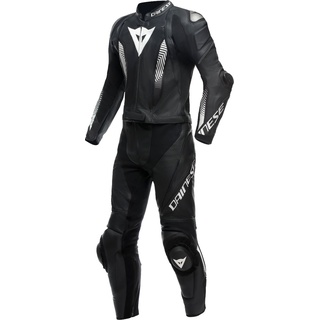 Dainese Laguna Seca 5, Lederkombi 2tlg. perforiert - Schwarz/Schwarz/Weiß / 44